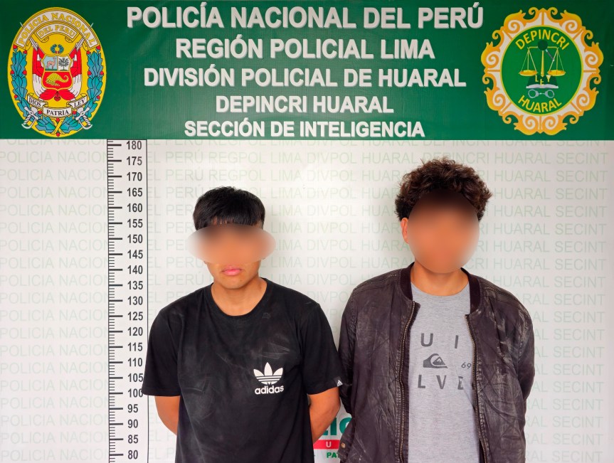 Dos personas, entre ellos un menor de edad, fueron capturados por la PNP en&nbsp;Chancay