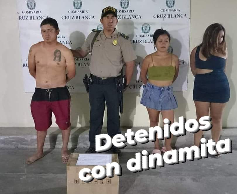 Huacho: PNP interviene a tres personas con dinamita en&nbsp;Hualmay