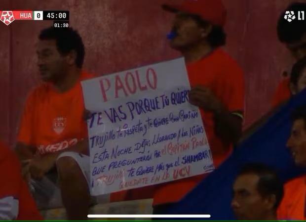 Hinchada de César Vallejo envía mensaje a Paolo por querer la rescisión: “Trujillo es más que un&nbsp;jugador”