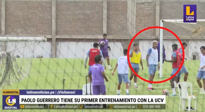 Paolo Guerrero ya entrena con la UCV: así fue su encuentro con Roberto&nbsp;Mosquera