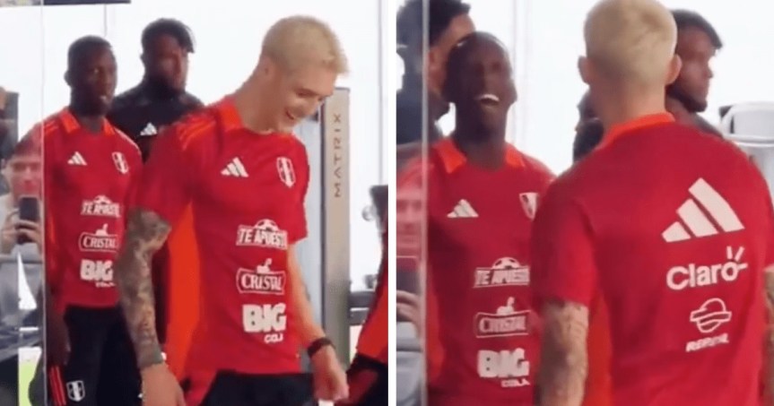 Advíncula ‘trolea’ a Sonne en pleno entrenamiento y el danés hace pasitos de&nbsp;salsa
