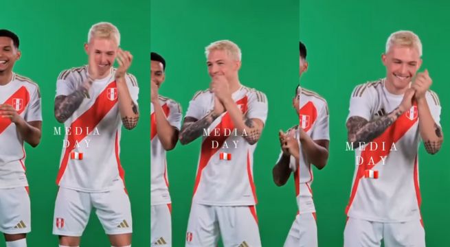 Oliver Sonne muestra sus primeros pasos de baile con camiseta de la selección&nbsp;peruana