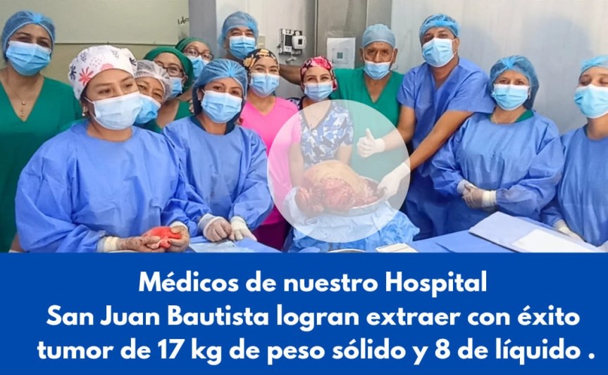 Tras una exitosa operación, médicos del hospital de Huaral logran extraer tumor de 17 kilos de peso sólido y 8 de&nbsp;liquido