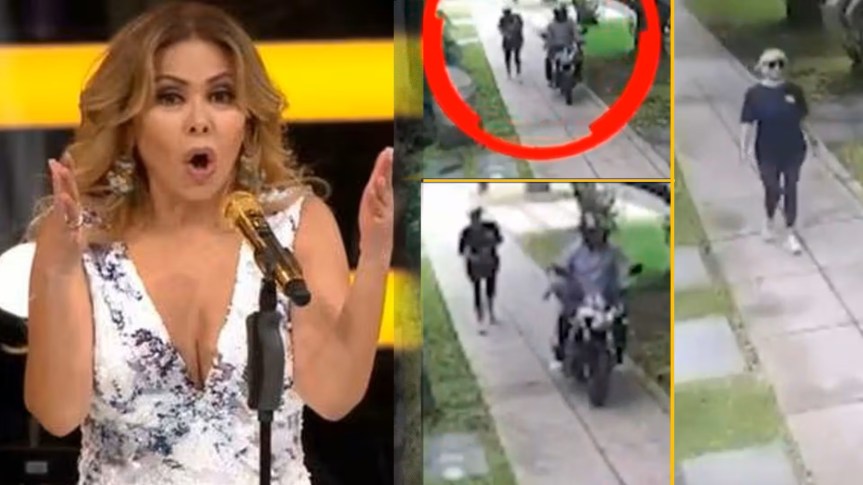 Gisela Valcárcel: cámara de seguridad registró robo de su celular en plena calle de San&nbsp;Isidro