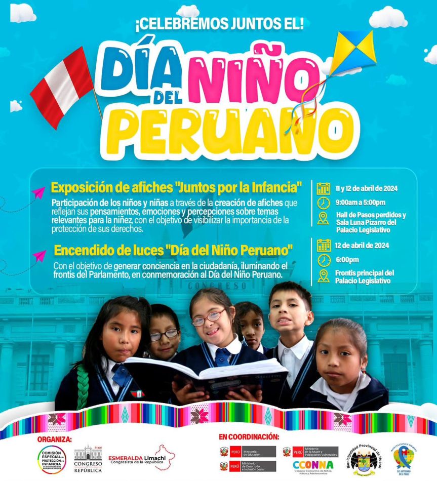 Celebración por el Día del Niño Peruano en el Congreso de la&nbsp;República