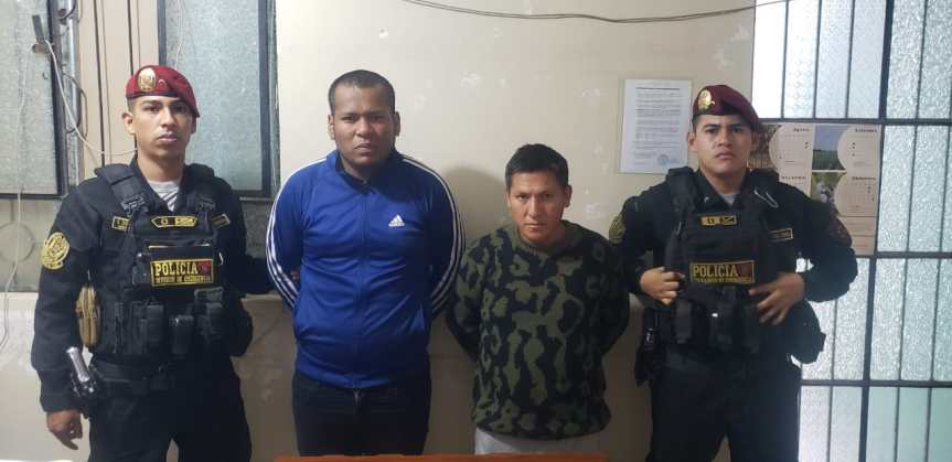 PNP captura a presuntos extorsionadores de empresa constructora en el C.P. Nueva&nbsp;Estrella