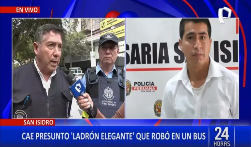 San Isidro: delincuente se viste elegante para robar celular dentro de un bus del Corredor&nbsp;Azul