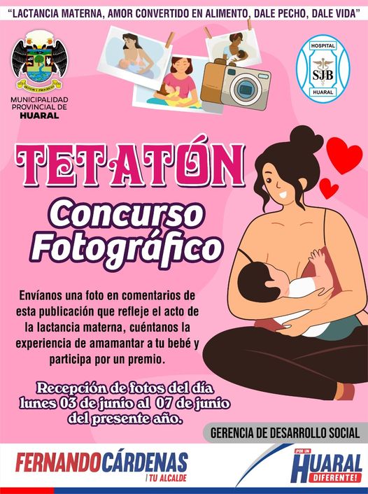 Municipalidad Provincial de Huaral y Ministerio de Salud lanzan concurso para promover la lactancia materna en&nbsp;niños