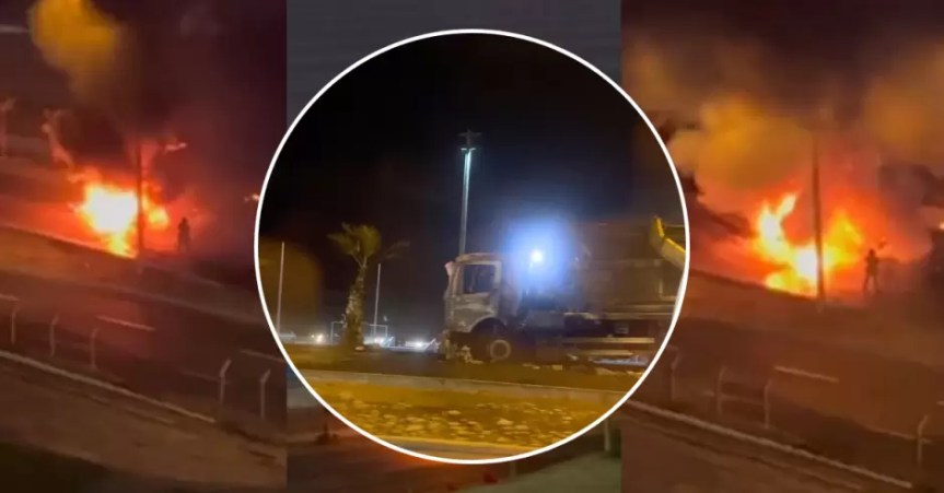 San Miguel: ¡Alarmante! Camión de carga se incendió por completo en circuito de playas de la Costa&nbsp;Verde