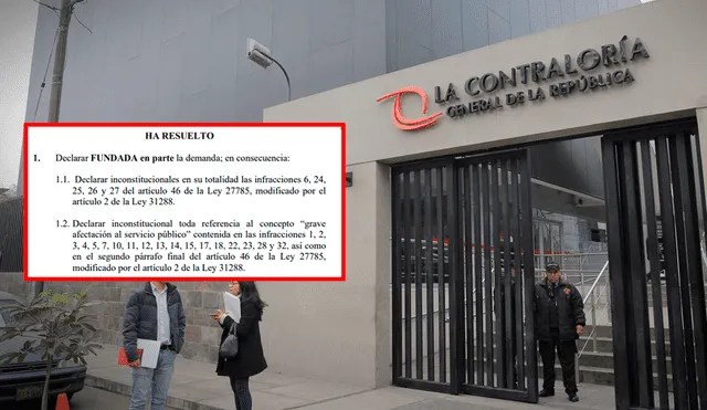 TC declara inconstitucional que Contraloría imponga sanciones y exhorta al Congreso a regular sus&nbsp;facultades