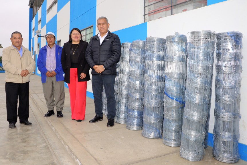 Pacaraos recibe donación de malla de alambre por parte de la Municipalidad Provincial de&nbsp;Huaral