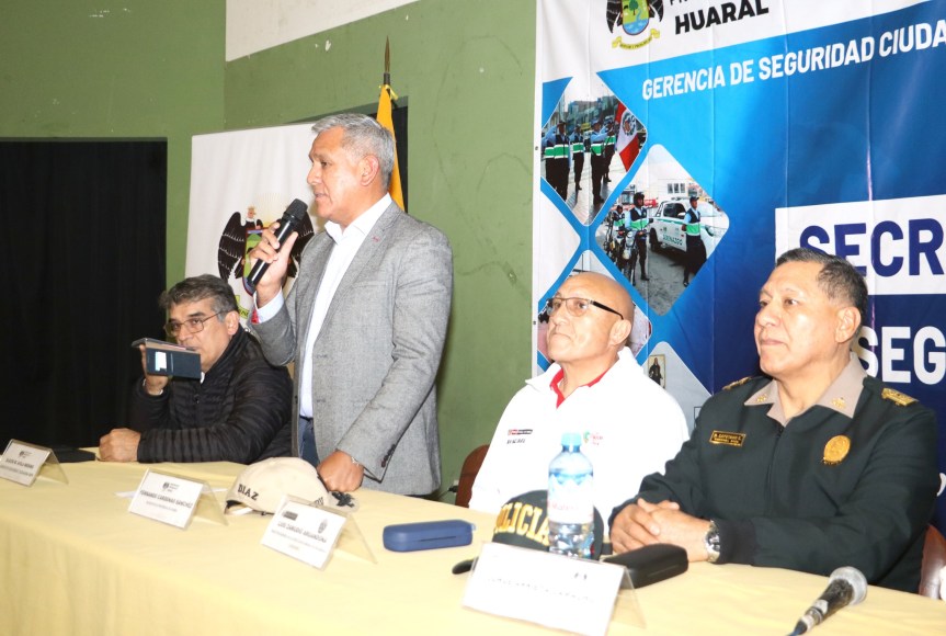 Municipalidad de Huaral y Ministerio del Interior unen esfuerzos para capacitar en seguridad ciudadana y prevención del&nbsp;delito