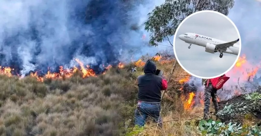 ¡Terrible! Avión no pudo aterrizar en aeropuerto de Áncash por incendios&nbsp;forestales