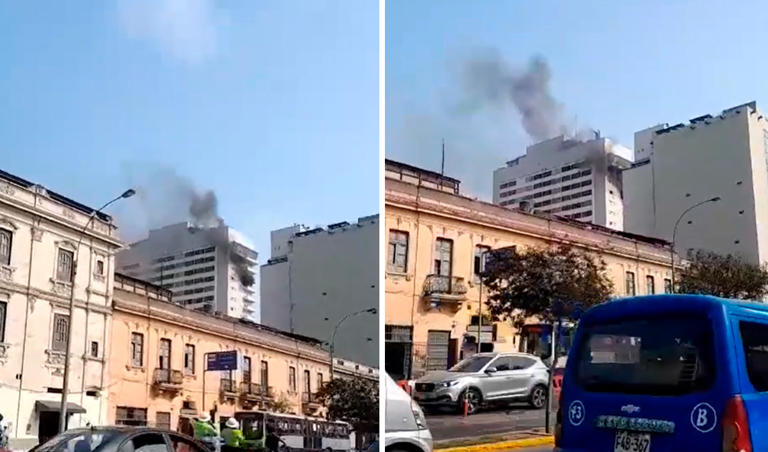 Cercado de Lima: incendio de fuerte intensidad consume inmueble en la av. Nicolás de&nbsp;Piérola