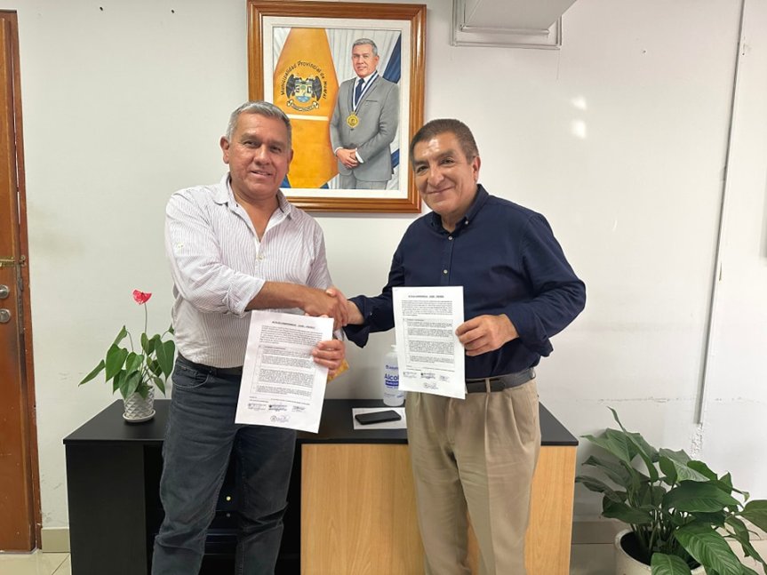 Alcalde Fernando Cárdenas firma importante compromiso para la implementación de sistema de riego tecnificado en Escuela Modular en la Perla – Atavillos&nbsp;Bajo