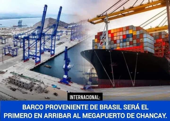 Barco proveniente de Brasil será el primero en arribar al megapuerto de&nbsp;Chancay