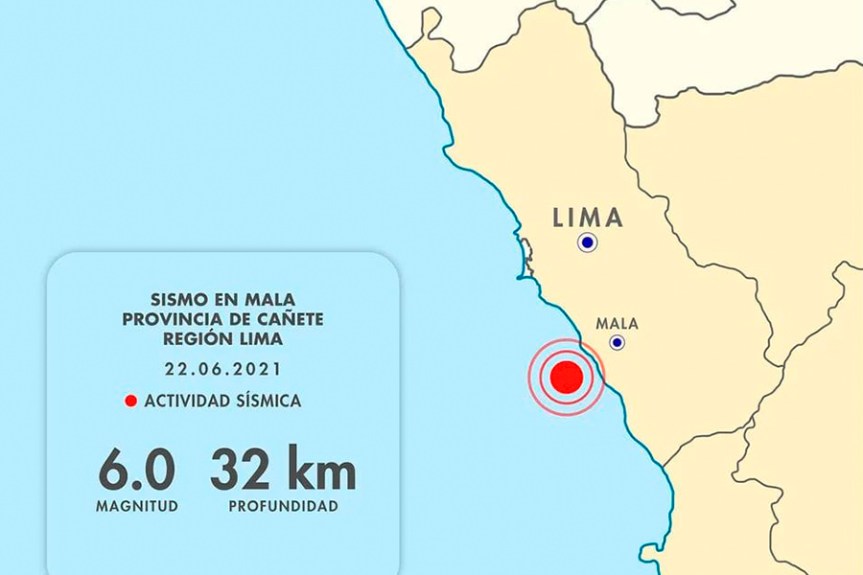 Sismo de 6.0 se produjo en&nbsp;Cañete