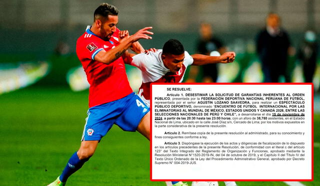 Perú vs Chile no se jugará en el Nacional: Gobierno desestimó pedido de la FPF por falta de&nbsp;garantías