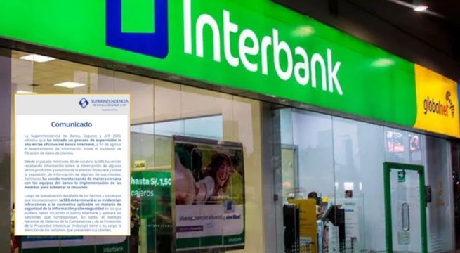 Interbank: SBS anuncia supervisión in situ en oficinas del banco tras filtración de&nbsp;datos