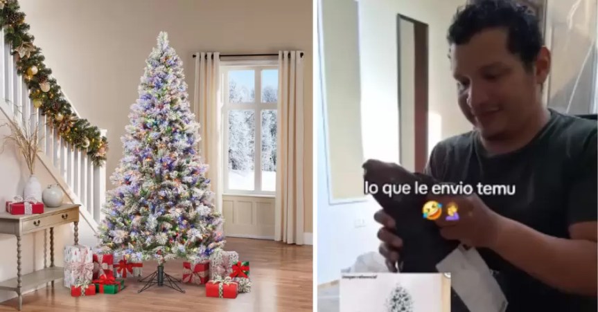 ¡El colmo! Peruano pide árbol de Navidad por TEMU y lo que recibe impacta a usuarios en las redes&nbsp;sociales