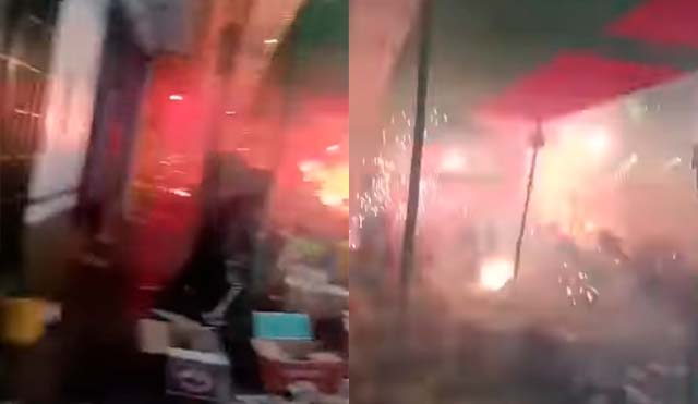 Barranca: Incendio se registró en feria navideña, rápida acción de los bomberos evitó una&nbsp;tragedia