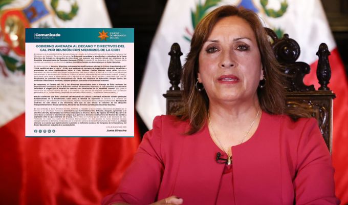 Colegio de Abogados de Lima denuncia amenazas del Gobierno tras reunión con la CIDH: “busca silenciar a un&nbsp;sector”