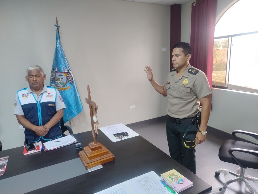 Nuevo comisario de Aucallama juramenta como miembro del&nbsp;CODISEC