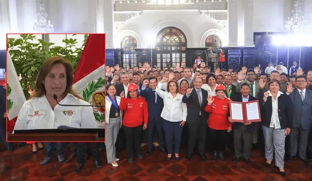 Dina Boluarte se aprovechó de alcaldes de distritos alejados: los obligó a ir a Lima para firmar un papel ante&nbsp;cámaras