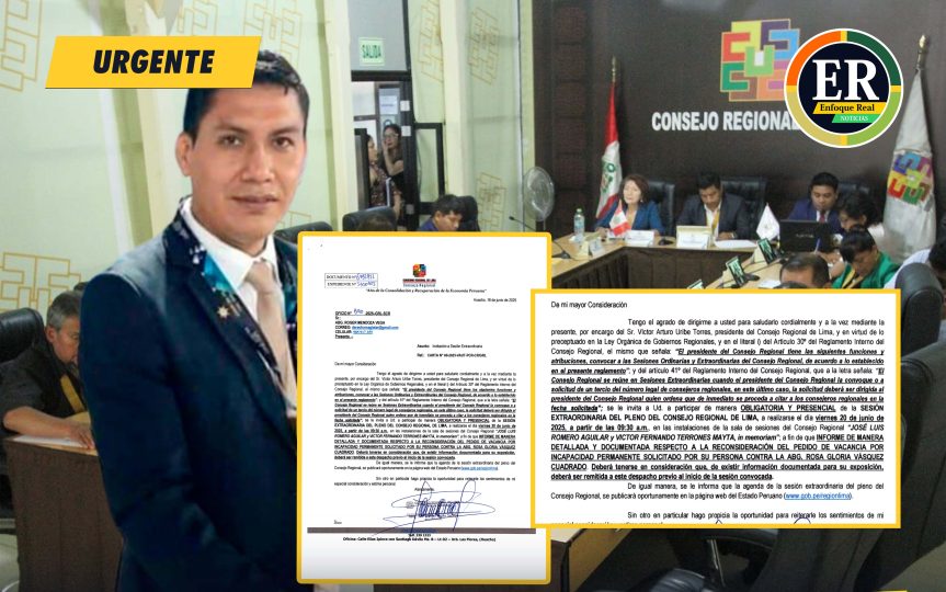 Citan a abogado Roger Mendoza para que sustente pedido de reconsideración de vacancia contra gobernadora Rosa&nbsp;Vásquez