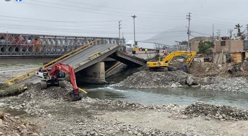 MTC inicia demolición del puente Chancay tras recibir autorización del Ministerio&nbsp;Público