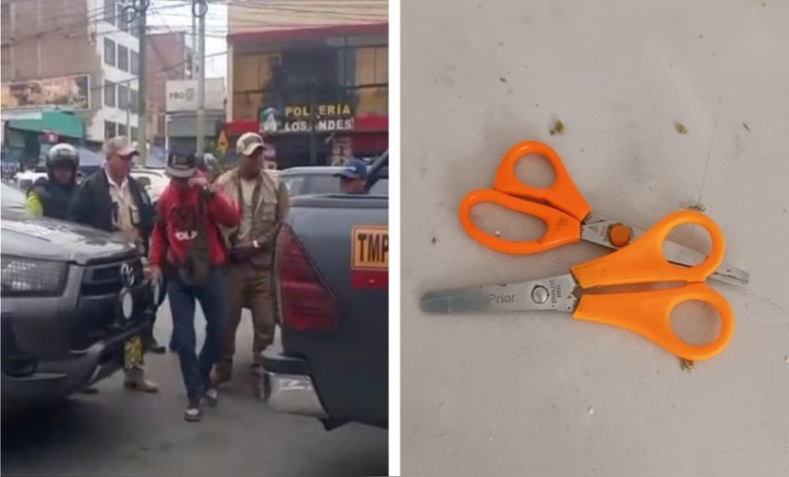 Capturan en Chorrillos a extranjero que subía a buses para asaltar a pasajeros: los amenazaba con&nbsp;tijeras