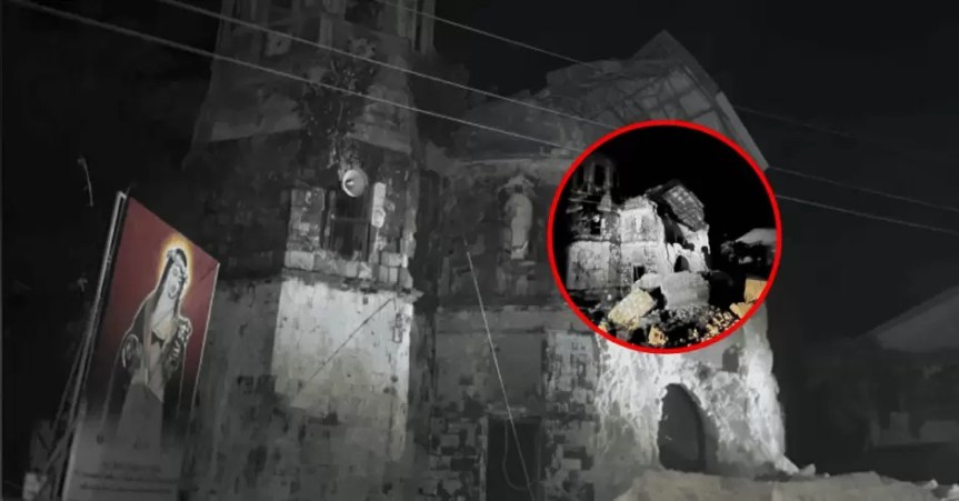 Terremoto en Filipinas provoca derrumbe de fachada de la iglesia de Santa Rosa de&nbsp;Lima