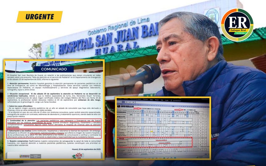 Director se lava las manos, el hospital sin pediatras, culpan a la prensa pero esta es la verdad con&nbsp;pruebas
