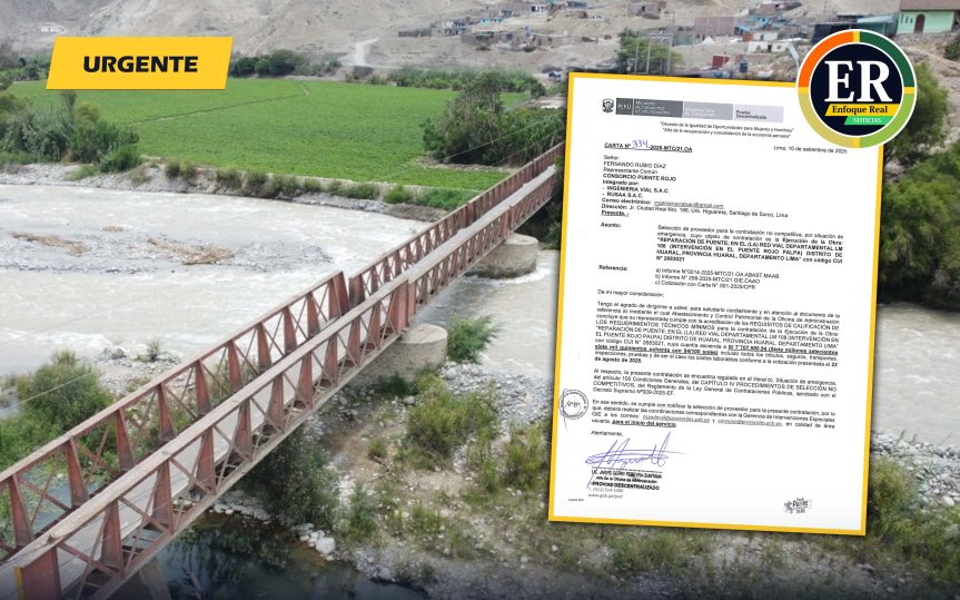 MTC anuncia instalación de puente modular en Palpa: obra va por&nbsp;emergencia