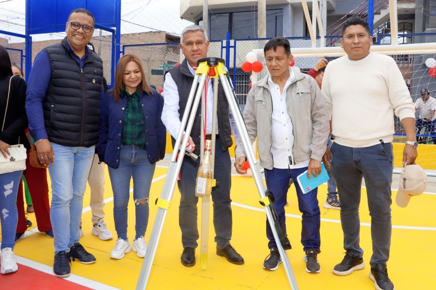 Municipalidad Provincial de Huaral con el deporte: se inauguró el cerco perimétrico y adquisición de equipo de losa multiuso en Lino&nbsp;Cahuas