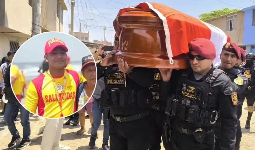 “Mi hijo murió como un héroe”: Chiclayo recibe los restos del policía que falleció rescatando a dos&nbsp;personas