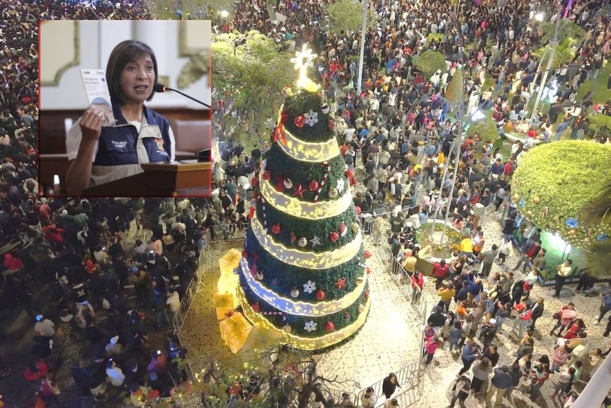 Chiclayo: alcaldesa intenta lavarse las manos tras escándalo del árbol&nbsp;navideño
