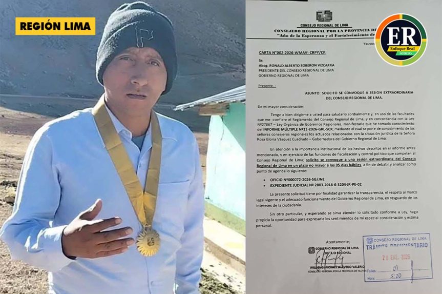 Consejero yauyino pide ver caso Rosa Vásquez en el pleno de consejo regional de&nbsp;Lima