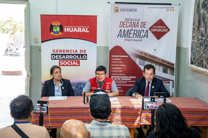 Municipalidad Provincial de Huaral y la Universidad Nacional Mayor de San Marcos anuncian Examen de Admisión&nbsp;2026