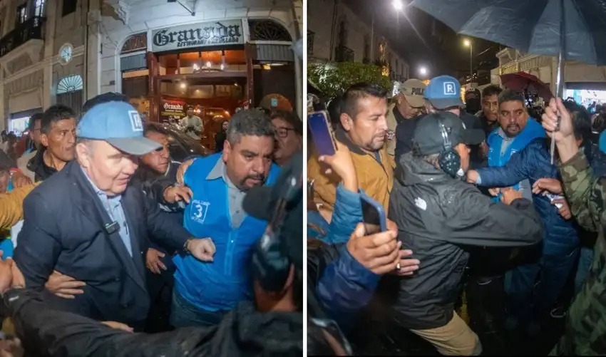 Rechazan a Rafael López Aliaga en Arequipa: población le grita «Porky&nbsp;corrupto»