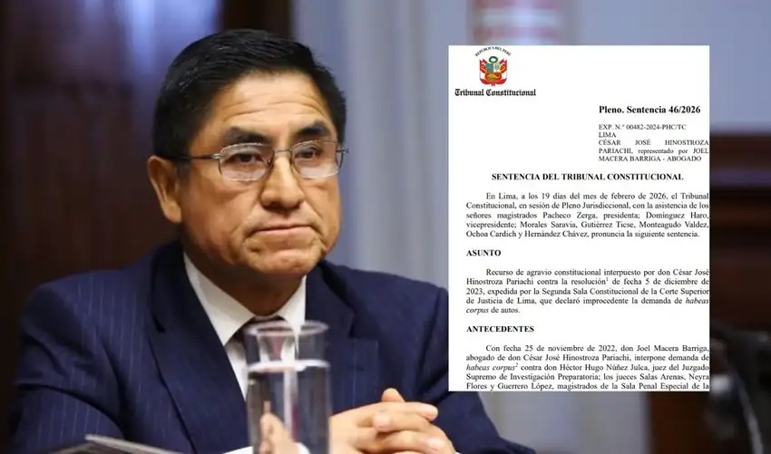 Caso Cuellos Blancos: TC rechaza habeas corpus de César Hinostroza y ratifica 36 meses de prisión&nbsp;preventiva