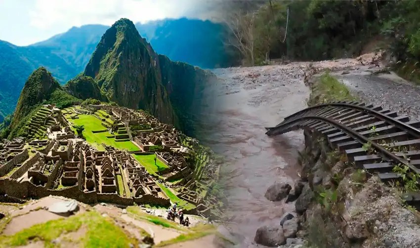 Huaico en Machu Picchu bloquea vía férrea y suspende trenes a la ciudadela hasta nuevo&nbsp;aviso