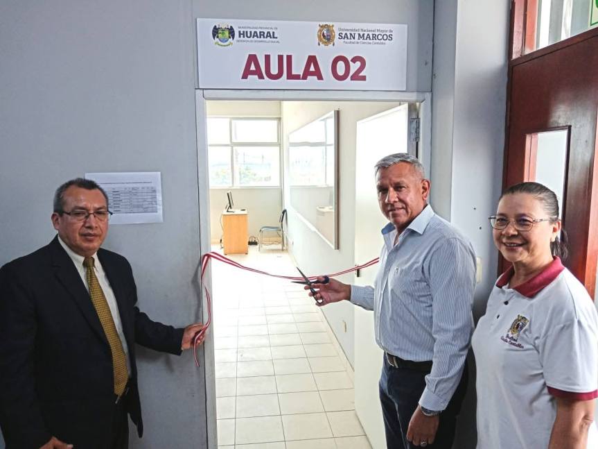 Municipalidad Provincial de Huaral inaugura nueva aula para la Facultad de Ciencias Contables de la&nbsp;UNMSM